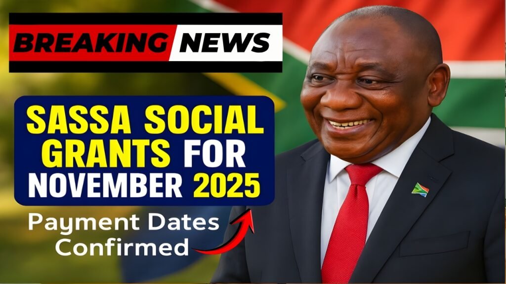 SASSA Grant Payments Arriving in November 2025 – Check How Much You’ll Get This Month