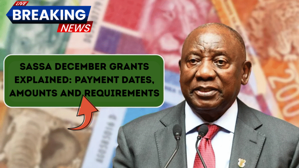 SASSA December Grants Explained: Payment Dates, Amounts and Requirements